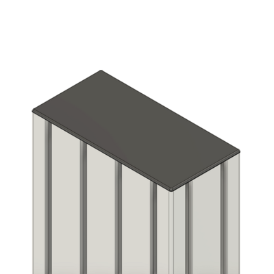 60-170-1 MODULAR SOLUTIONS POLYAMIDE PART<br>END CAP 180MM X 90MM BLACK